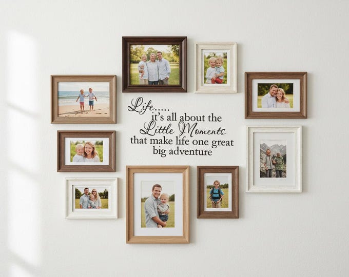 Family Wall Decal | LIFE its all about the Little Moments | Home Decor