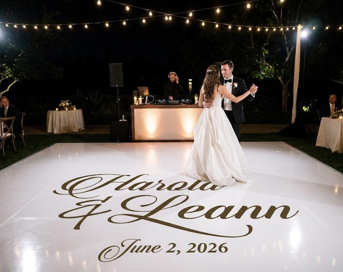 Custom Wedding Logo Dance Floor Decal