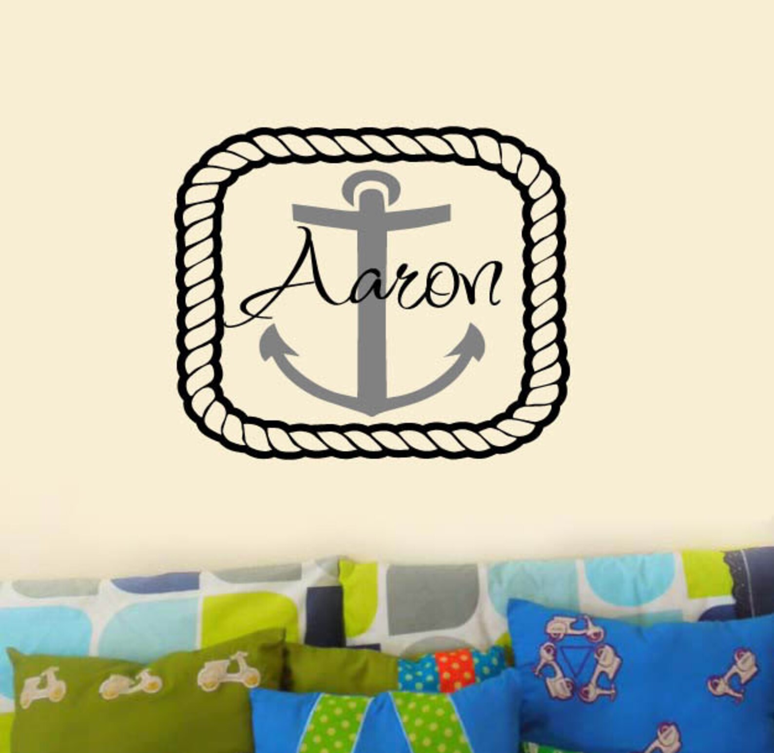 Personalized Name Wall Decal Boy Nursery Vinyl Monogram Etsy