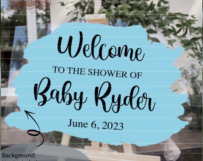 Custom Baby Shower Sign Decal Decor for Sign Making | Personalized DIY Signs | Acrylic Welcome Sign