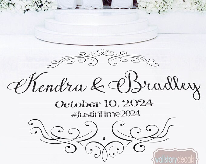 Custom Personalized Wedding logo Dance Floor Decal | Wedding Party Decor decorations | Bride & Groom Decor | Birthday