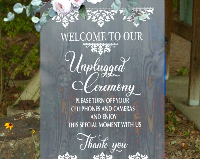 Custom Wedding Welcome Sign Decal Decor | DIY Wedding Signs Making | Acrylic Wedding Welcome Sign | Unplugged Wedding