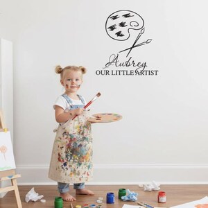 Custom Childrens Wall Decal | Little Artist Wall Decor