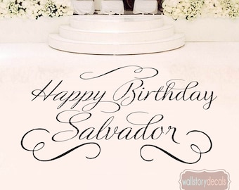 Birthday Party 40 or 50 and Fabulous Damask Dance Floor Decal - Personalized Custom Customized Party Decor Decals 50th birthday decorations