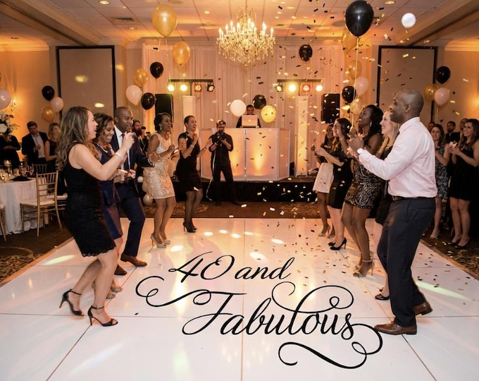 40th Birthday Dance Floor Decal - Personalized Party Decor