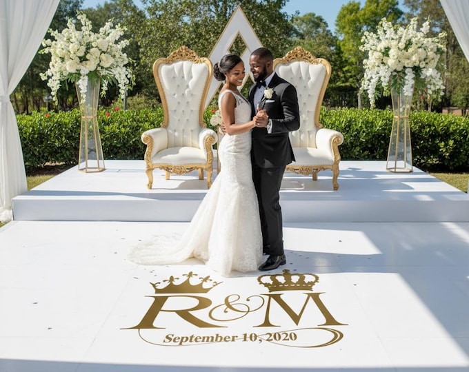 Custom Wedding King Queen Dance Floor Decal | Sign Decal