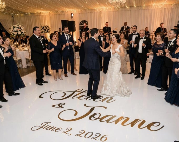 Custom Wedding Dance Floor Decal | Personalized Vinyl Decor