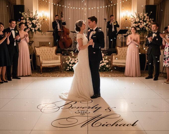 Custom Wedding Dance Floor Decal | Reception Sign Decal