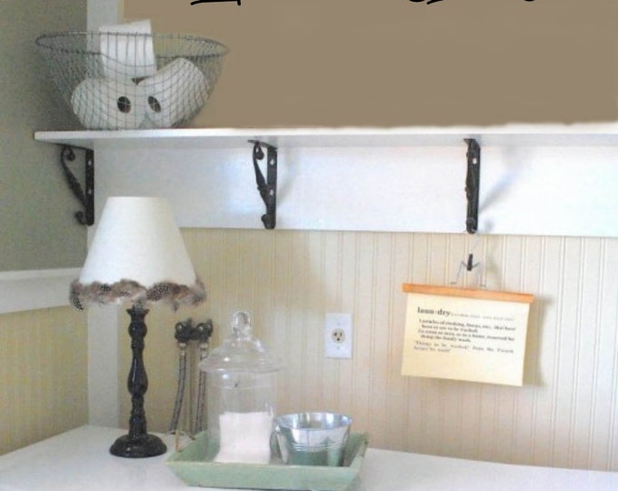 LAUNDRY Room - Clothes Line Wall Decal  - Wall Lettering