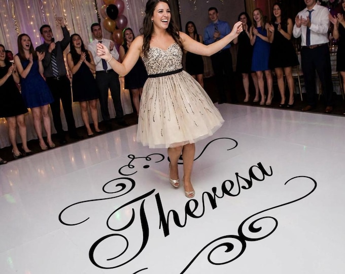 Custom PRINCESS CROWN Dance Floor Decal | Birthday Party Sign Decal