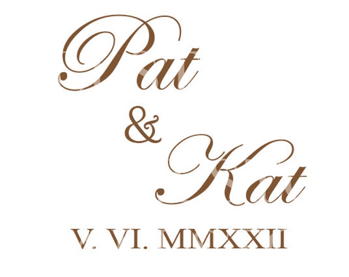 Custom Order Wedding Logo Decal - Dance Floor Decal White Gold Silver Black