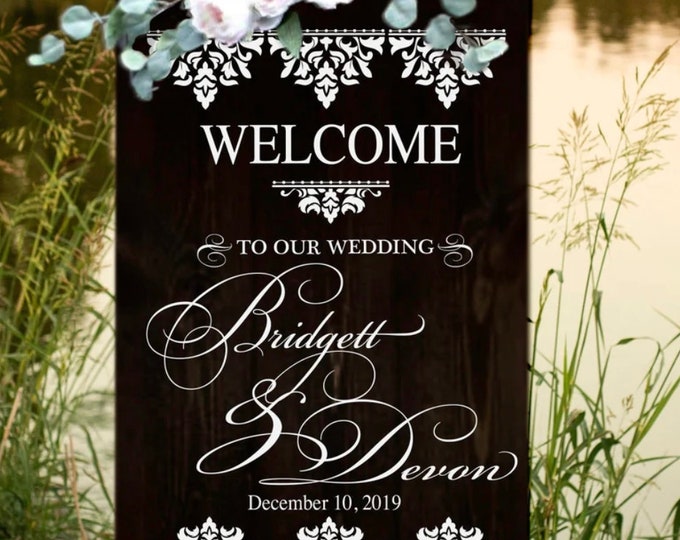 Custom Welcome Wedding Sign Decor Decal Gifts | DIY Wedding Signs Making | Acrylic Wedding Welcome Sign | Personalized Wedding Sign Decal