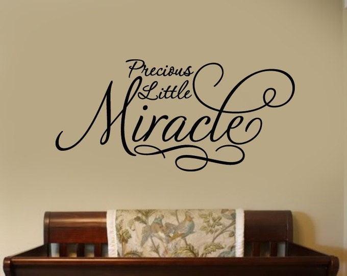 Art Decals Wall Decals Wall Stickers Wall Decorations Vinyl Decal Nursery Wall Lettering Decal Vinyl Little Miracle Baby wall transfers