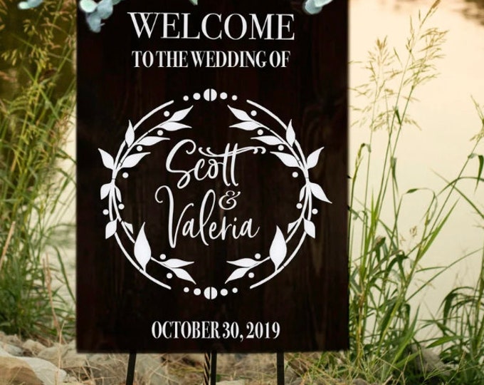 Custom Welcome Wedding Sign Decor Decal Gifts | Personalized DIY Wedding Signs Making | Acrylic Wedding Welcome Sign
