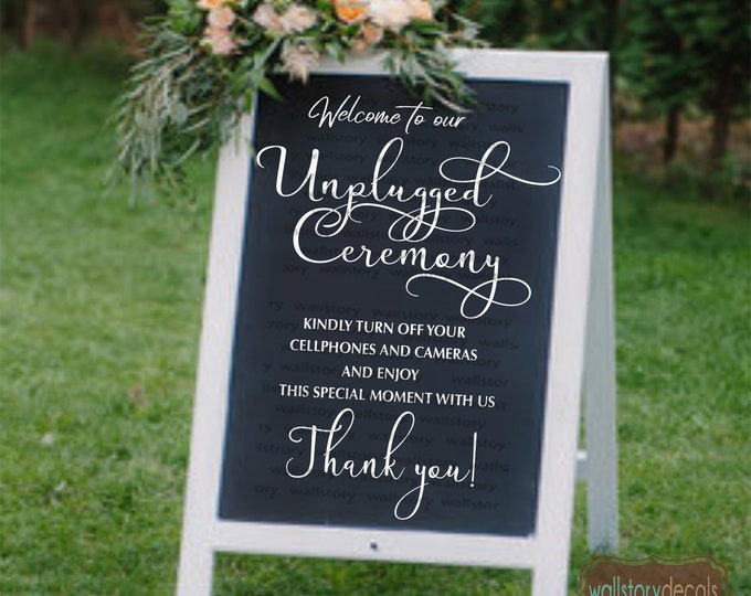 Custom Welcome Wedding Sign Decor Decal Gifts| DIY Wedding Signs Making | Acrylic Wedding Welcome Sign | Unplugged PersonalizedCeremony