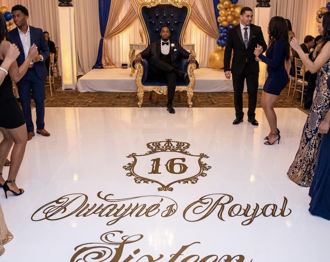 Sweet 16 Dance Floor Decal | Birthday  King Sign Decal