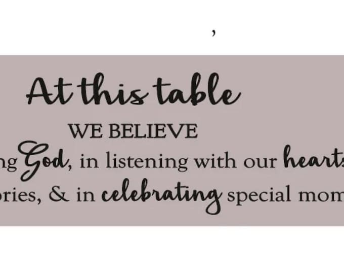 Family Wall Quotes Decal  - At This table