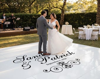 Custom Traditional Wedding Dance Floor Decal | Reception Party Decal