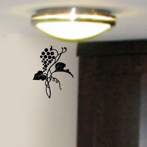 Set of 2 Tuscany Grape Vine Family Kitchen Vinyl Wall Lettering Decal