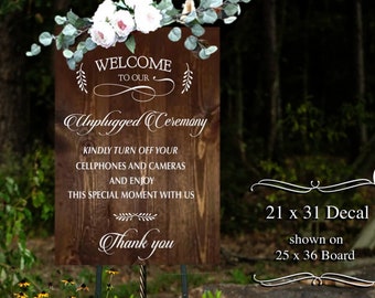 Custom Welcome Wedding Sign Decor Decal Gifts | Personalized DIY Wedding Signs Making | Acrylic Wedding Welcome Sign | Unplugged Wedding