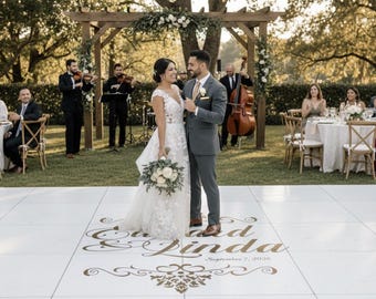 Custom Wedding Dance Floor Decal | Reception Party Sign Decal