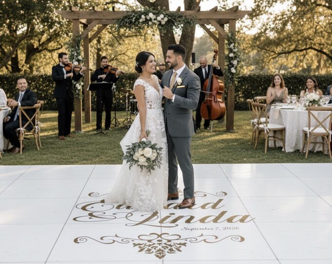 Custom Wedding Dance Floor Decal | Reception Party Sign Decal