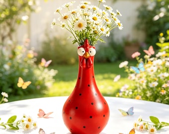Vintage Fenton Cranberry Coin Dot Vase - MCM Opalescent Ruffled