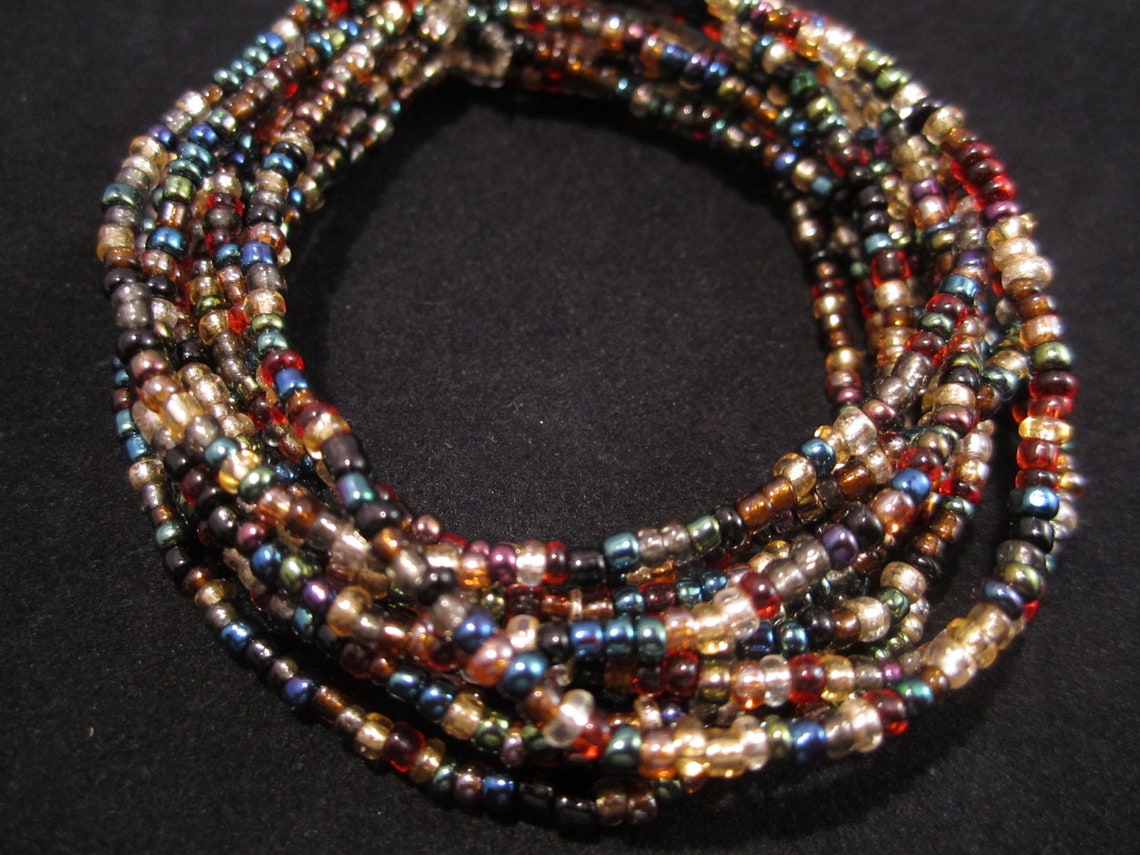 Multi Mix Seed Bead Stretch Bracelet Beaded Stretch Bracelet Etsy