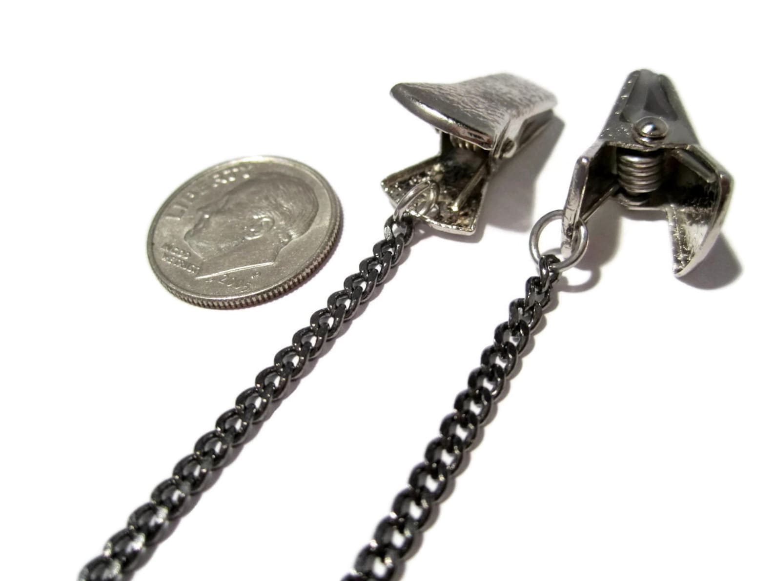 Gunmetal Chain Clip Eyeglass Holder Clip Holder for Glasses Etsy