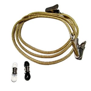 Gold Paracord Eyeglass Holder, Pick Your Eyeglass Pieces and Size, Eyeglass Lanyard, Holder for Glasses, Eyeglass Chain, Glasses Cord, 361