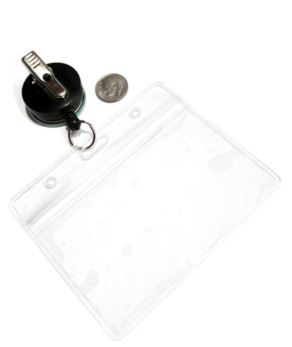 Retractable Badge Reel ID Holder Card Clip Fishing Lanyard Tackle Silver