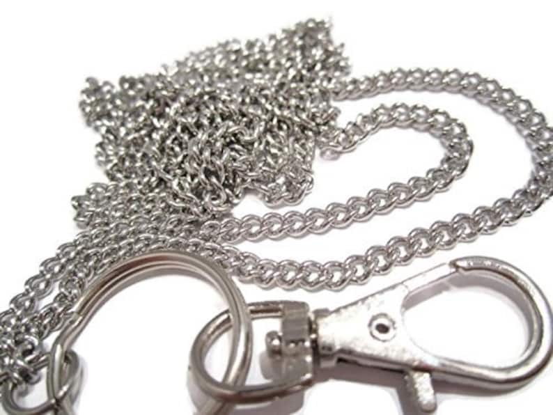 Just a Plain Chain Lanyard Chain Badge Holder Simple Etsy