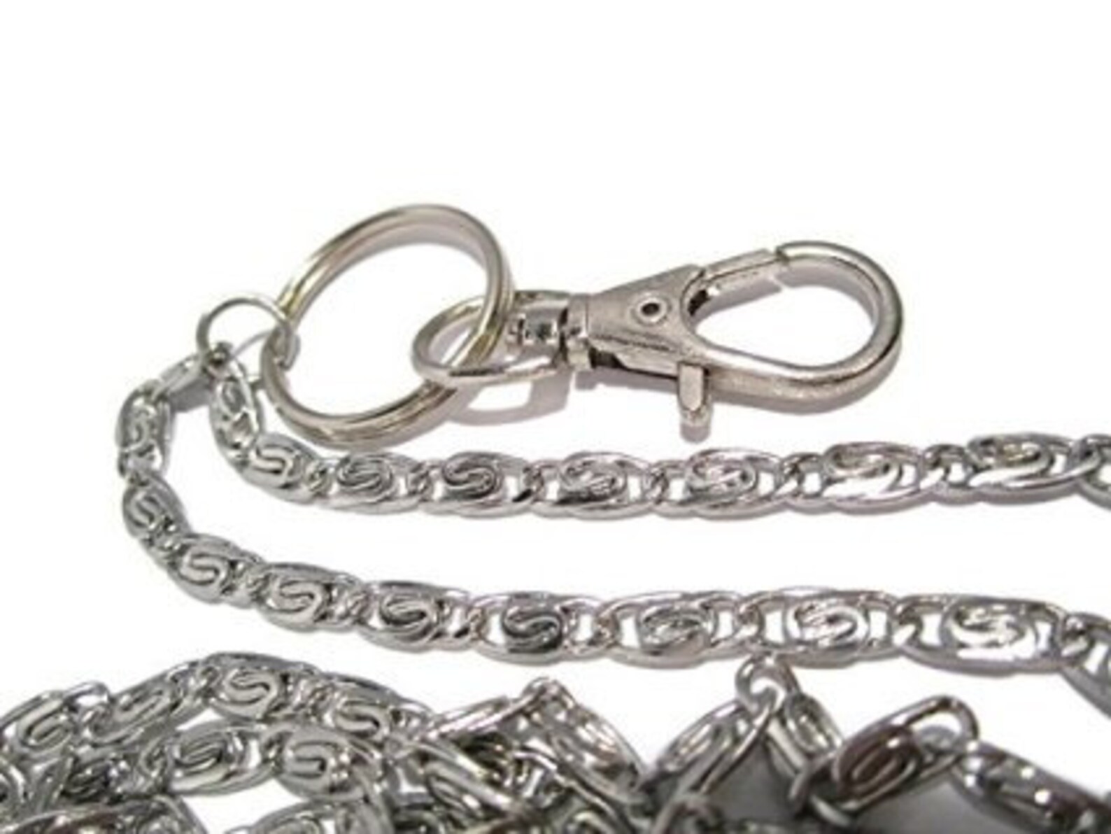 Swirls Chain Lanyard Stainless Steel Chain Badge Holder Id Etsy