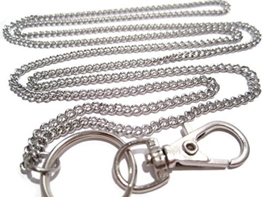 Long/large Just a Plain Chain Lanyard Chain Badge Holder Id Etsy