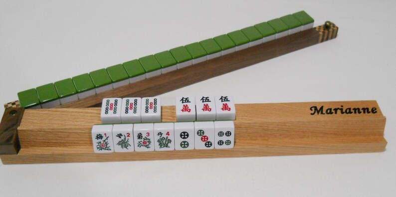 Oversize Mah Jongg Jong Mahjong Wood Racks - Set of 4 - Oak & Walnut ...