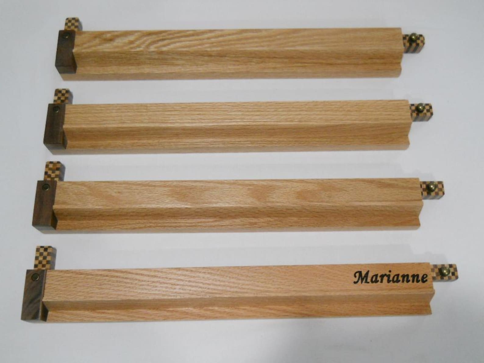 Oversize Mah Jongg Jong Mahjong Wood Racks - Set of 4 - Oak & Walnut ...