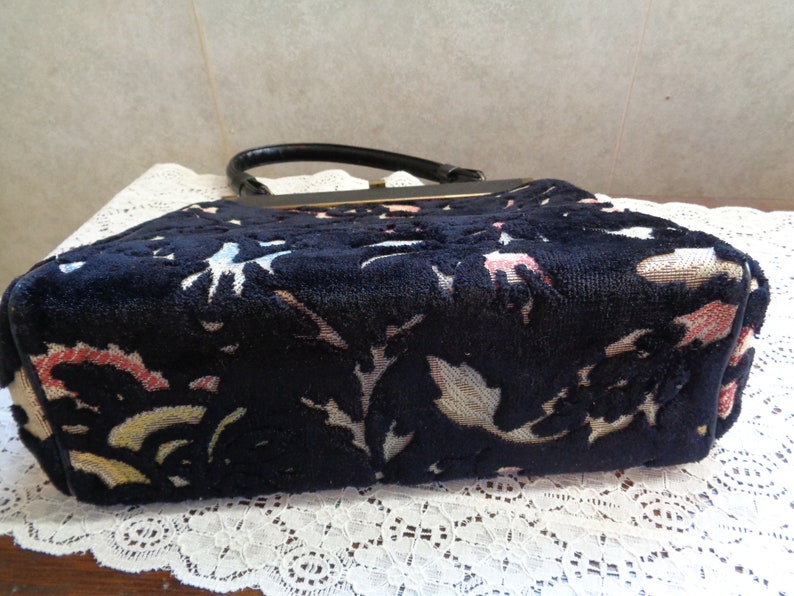 Purse-Vintage-L/&M Flocked
