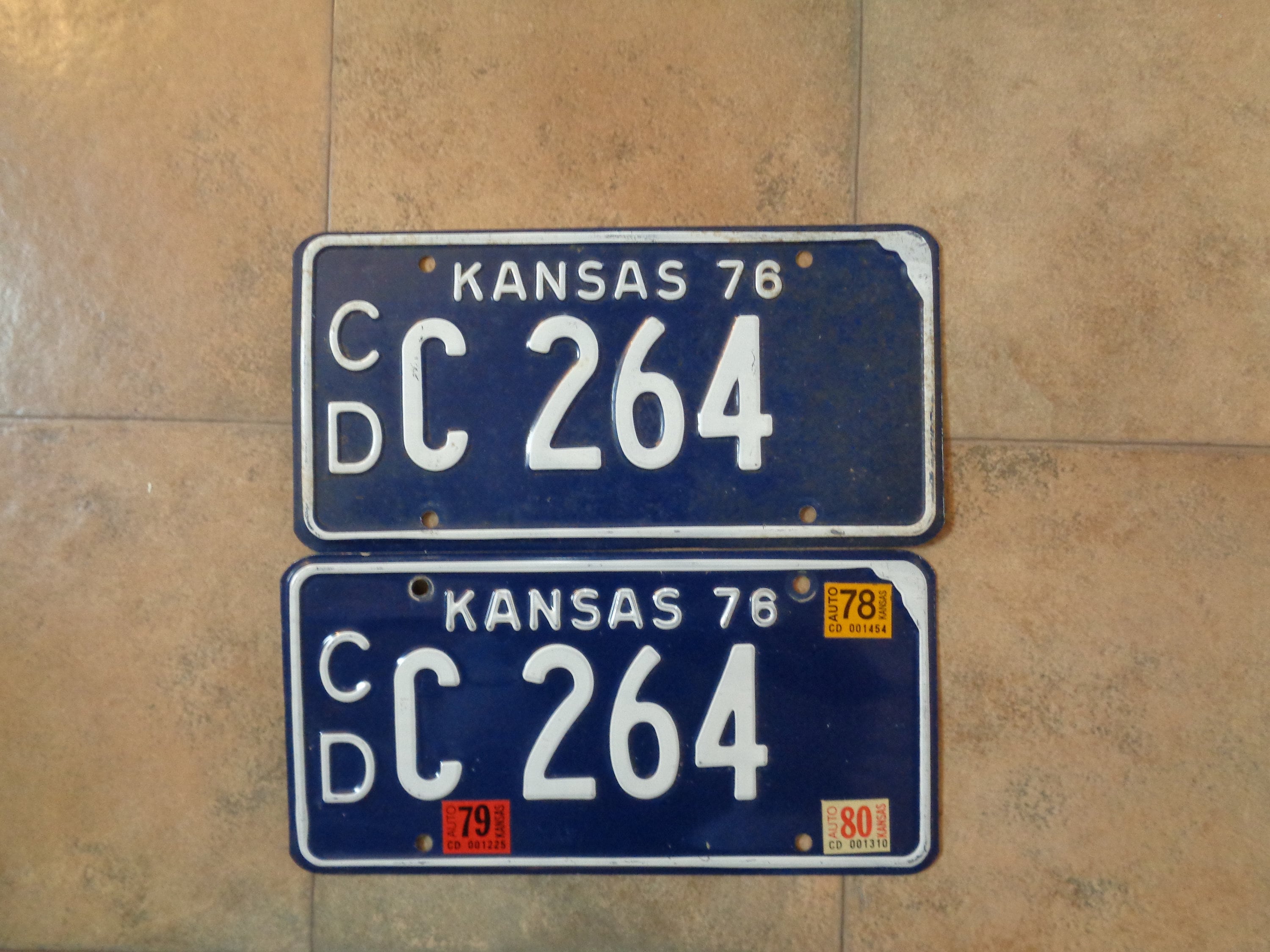 License Plates Kansas 1976 Set 0f 2 Etsy