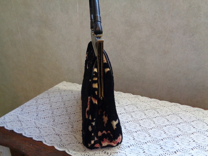 Purse-Vintage-L/&M Flocked