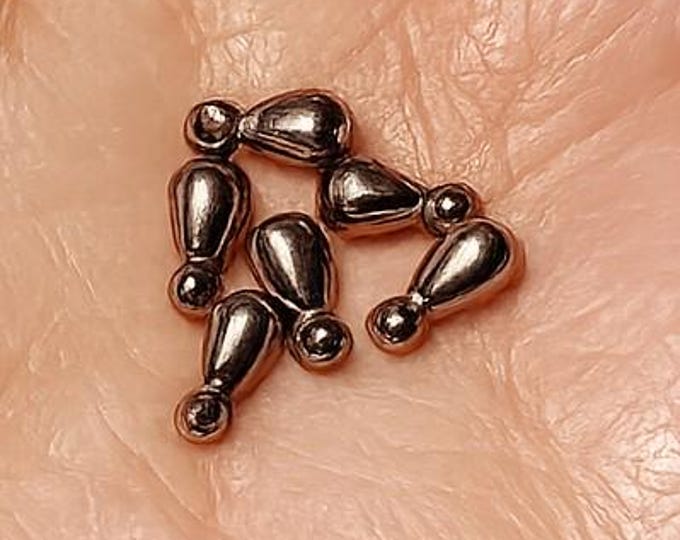 25pc stainless steel Charms, Teardrop shape, 6x3mm