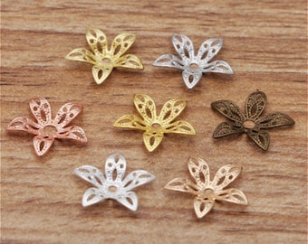 30 PCS 3 leaf Bendable Bead Cap 15mm