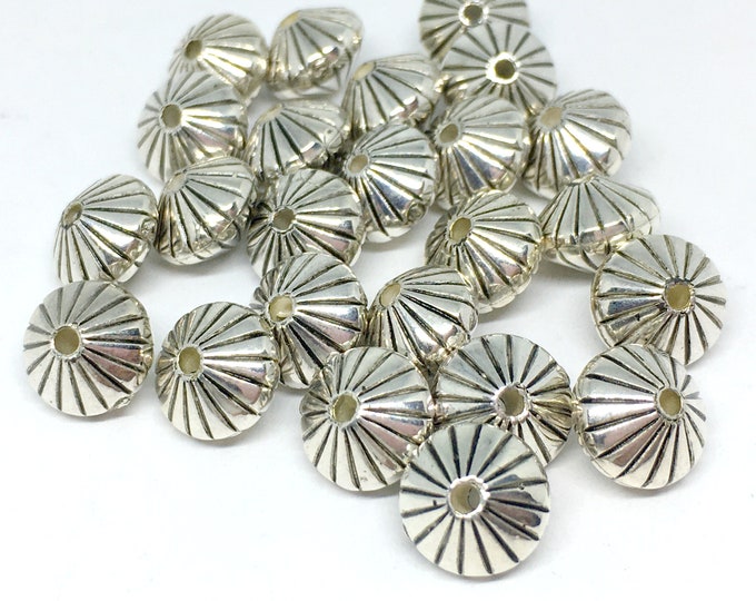 24pc 9x7mm antique silver finish acrylic beads/spacers-947A