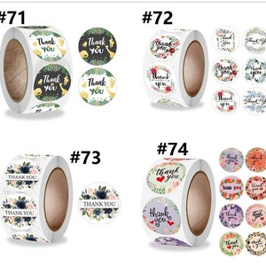 100pcs &quot; Thank you&quot; stickers, Small business stickers -1 inch -pls pick a pattern