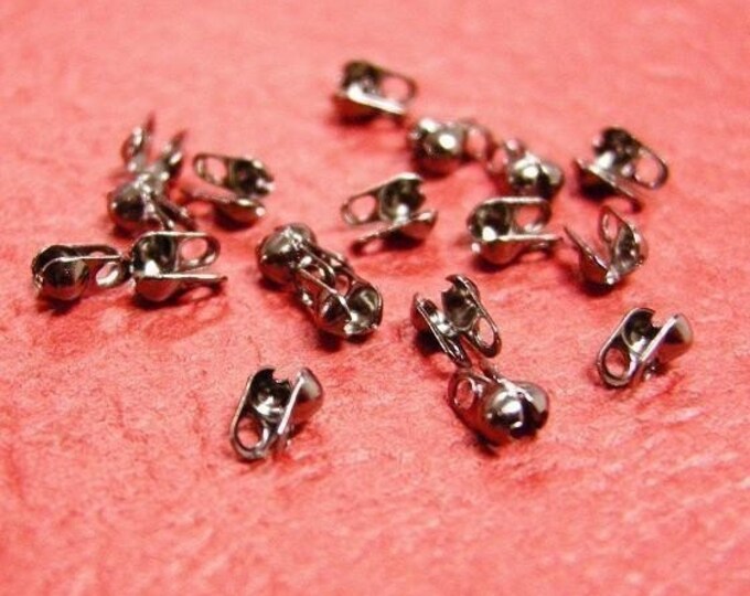 50pc gunmetal finish 1.2 to 1.5mm ball chain connector-3537
