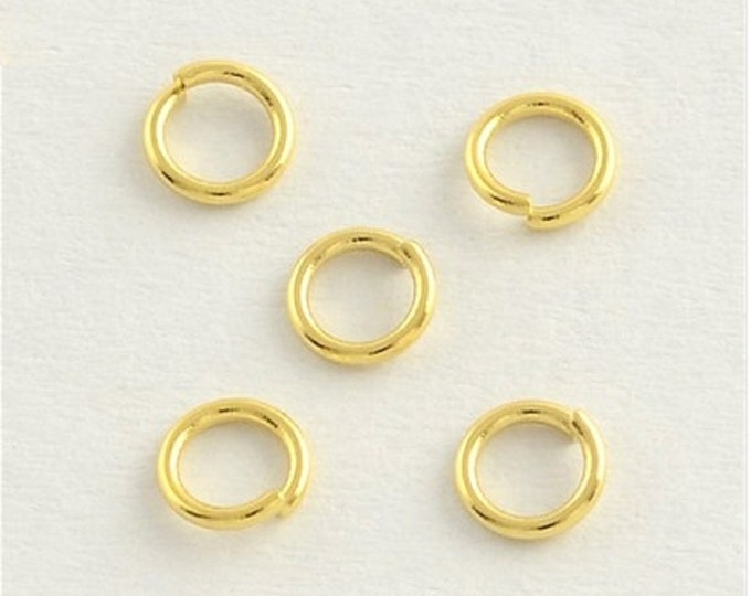 100pc stainless steel close but unsoldered jump rings in gold color-pls pick a size