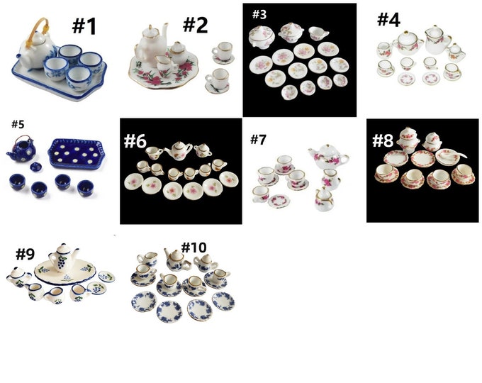 Miniature Decorative Porcelain Doll House Tea Set -pls select your style