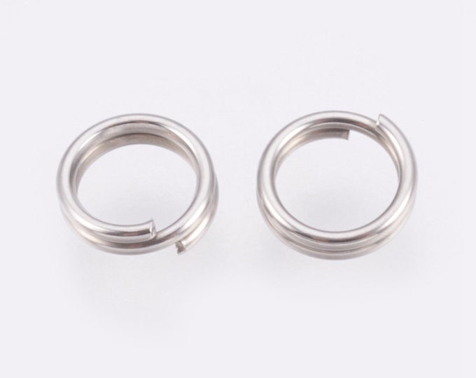 100pc 304 Stainless Steel Split Rings-pls pick a size