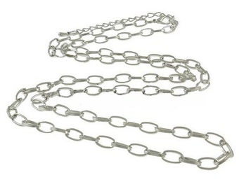 2pc 30 inches ready to wear  lead nickel free platinum look necklaces-8115