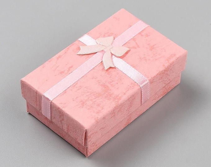 6pc  3.21 × 1.99 × 1.12 inches Sponge Filled Kraft Presentation Jewelry Boxes, Paper Gift and Display