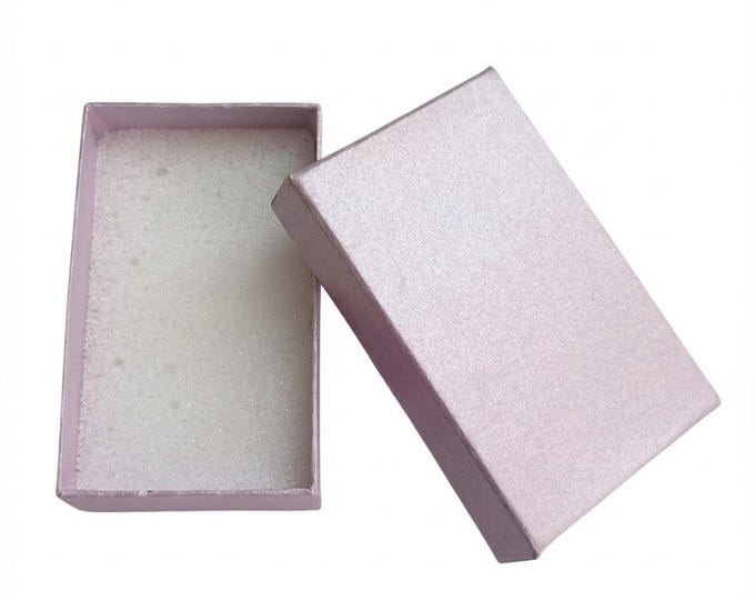 6pc  3.15 x 1.97 x 1" Sponge Filled Kraft Presentation Jewelry Boxes, Paper Gift and Display